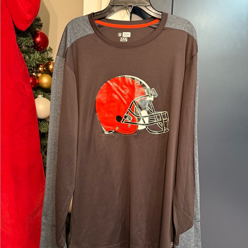 NFL Long Sleeve Shirt - Brown and Gray